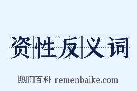 资性反义词是什么意思的图片